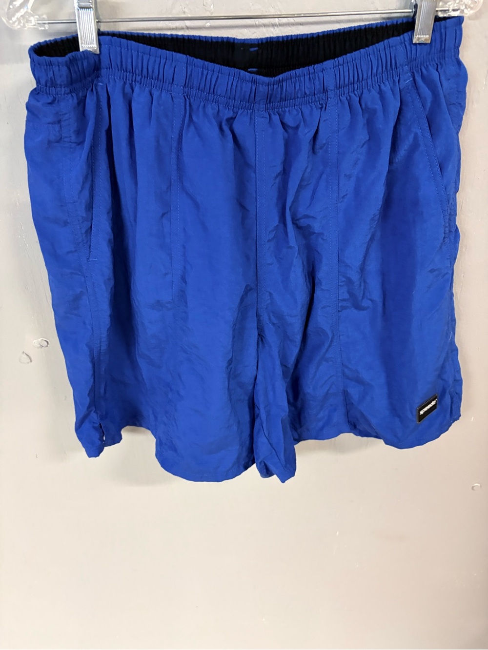 Men's Speedo Blue Elastic Waist Swim Shorts Large